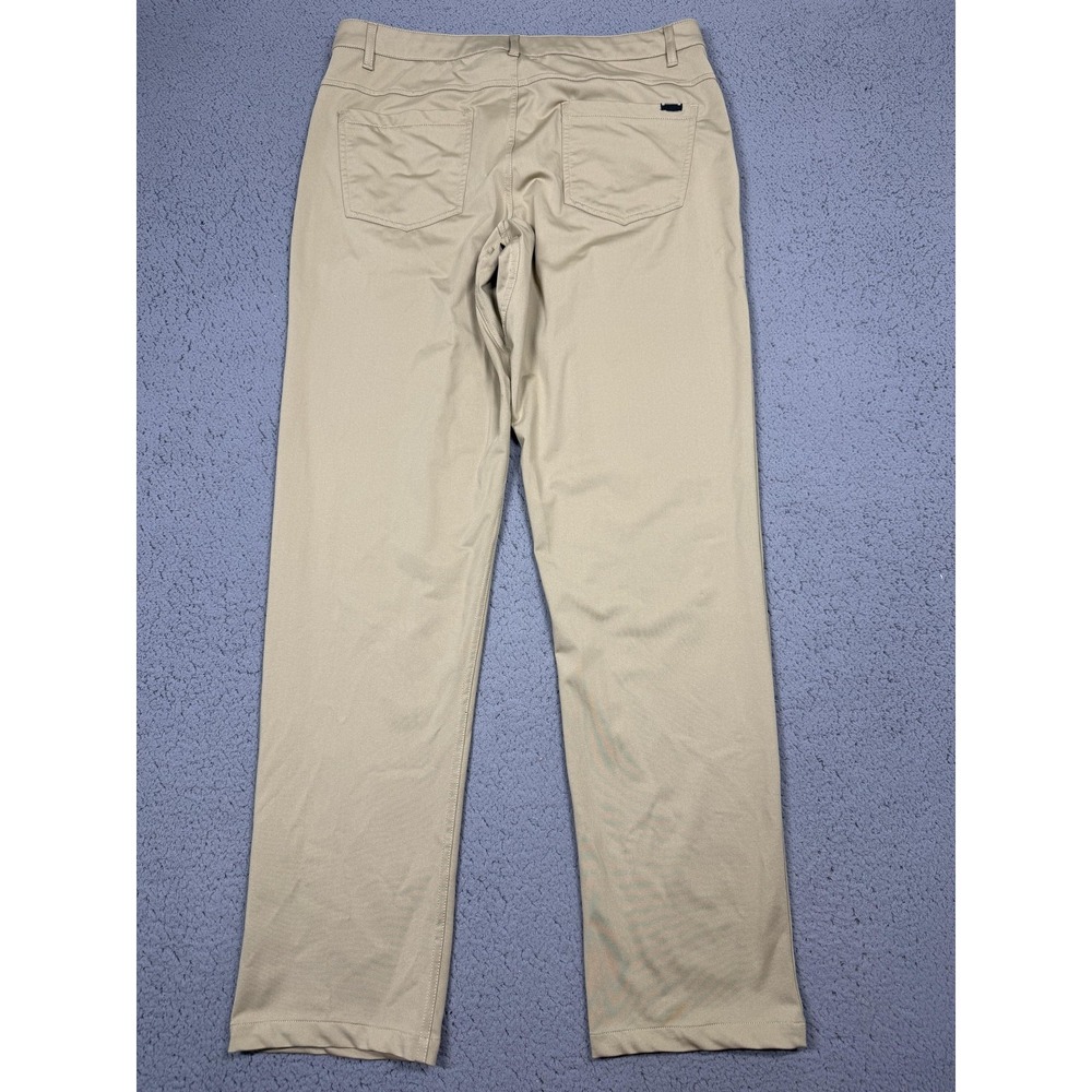 Barbell Pants Mens 34x32 Beige Microfiber Performance Chino Casual Travel Golf - Picture 9 of 10